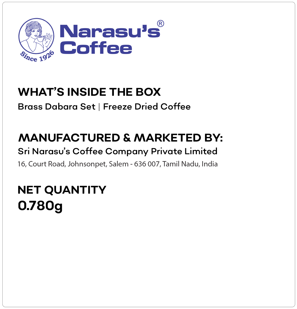 Gold Coffee 50g – Brass Corporate Box